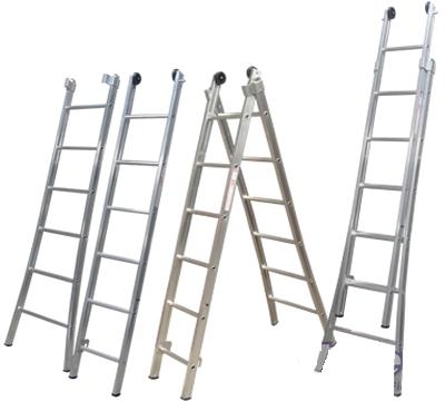 ESCADA EXTENSIVA EM ALUMÍNIO - 6 A 15 DEGRAUS